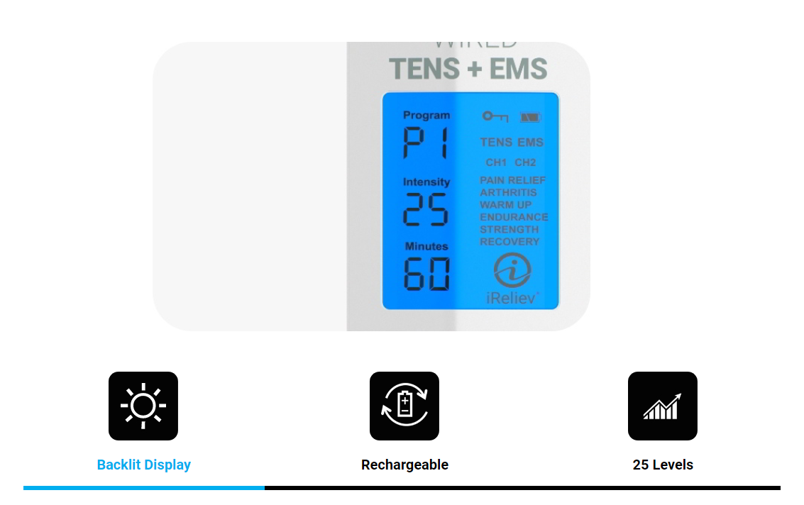 Wired Premium TENS + EMS Pain Relief & Recovery