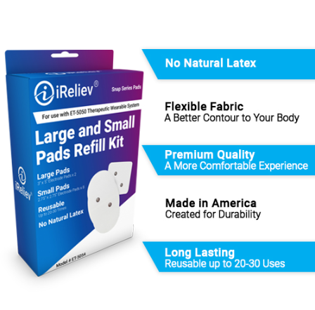 Wireless Large and Small Electrode Pads Refill Kit (Fits ET-5050)