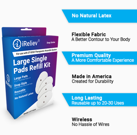 Large Single Electrode Pads Refill Kit (Fits ET-5050)